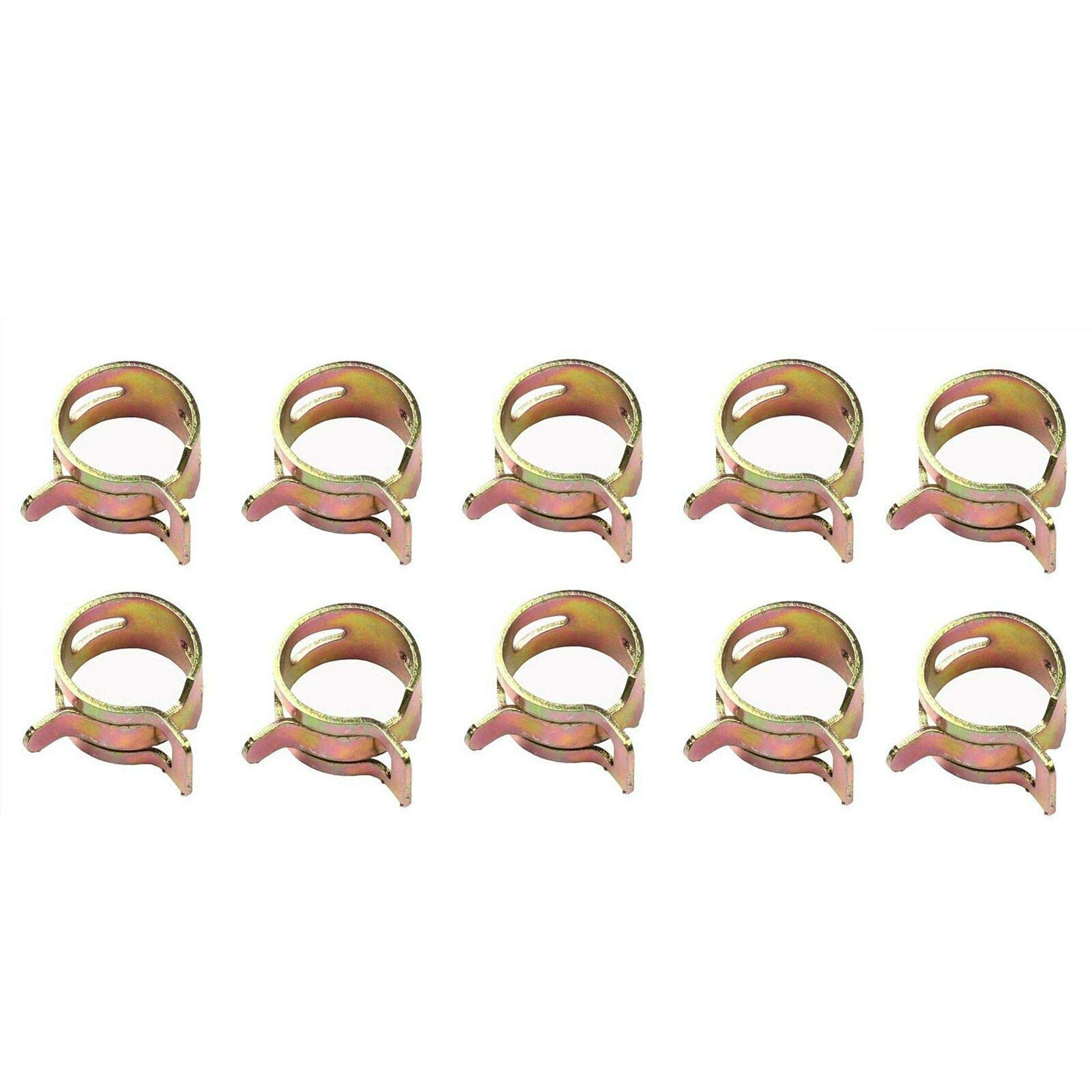 3/8 Inch (10mm) Spring Band Clips - 50 PCS Fuel & Vacuum Hose Clamps for Automotive, Marine & Industrial Applications - High Quality Silicone Hose Fasteners