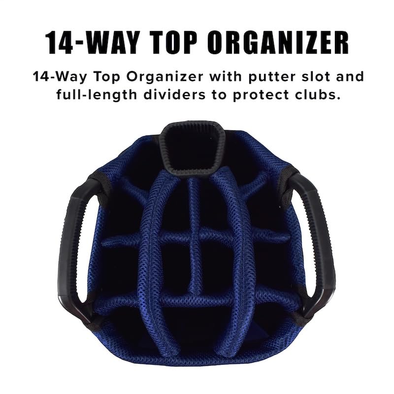 Hot-Z Golf USA Flag Cart Bag - Premium Golf Bag with American Flag Design for Men & Women - Perfect for Golf Courses, Tournaments & Outdoor Sports