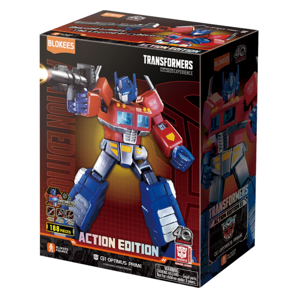 Blokees Transformers Action Edition G1 Optimus Prime Model Kit - Collectible Building Set for Fans & Display - Perfect for Home Decor, Gifts, and Toy Collections