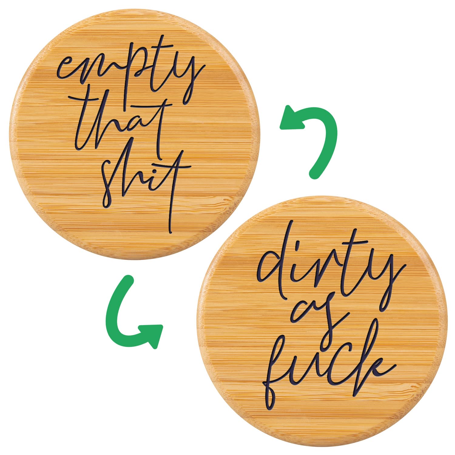 LEADO Bamboo Dishwasher Magnet - Dirty Clean Indicator for Dishwasher, Farmhouse Kitchen Decor Sign, Funny Housewarming Gift - Perfect for Kitchen Organization & Dishwasher Status Communication