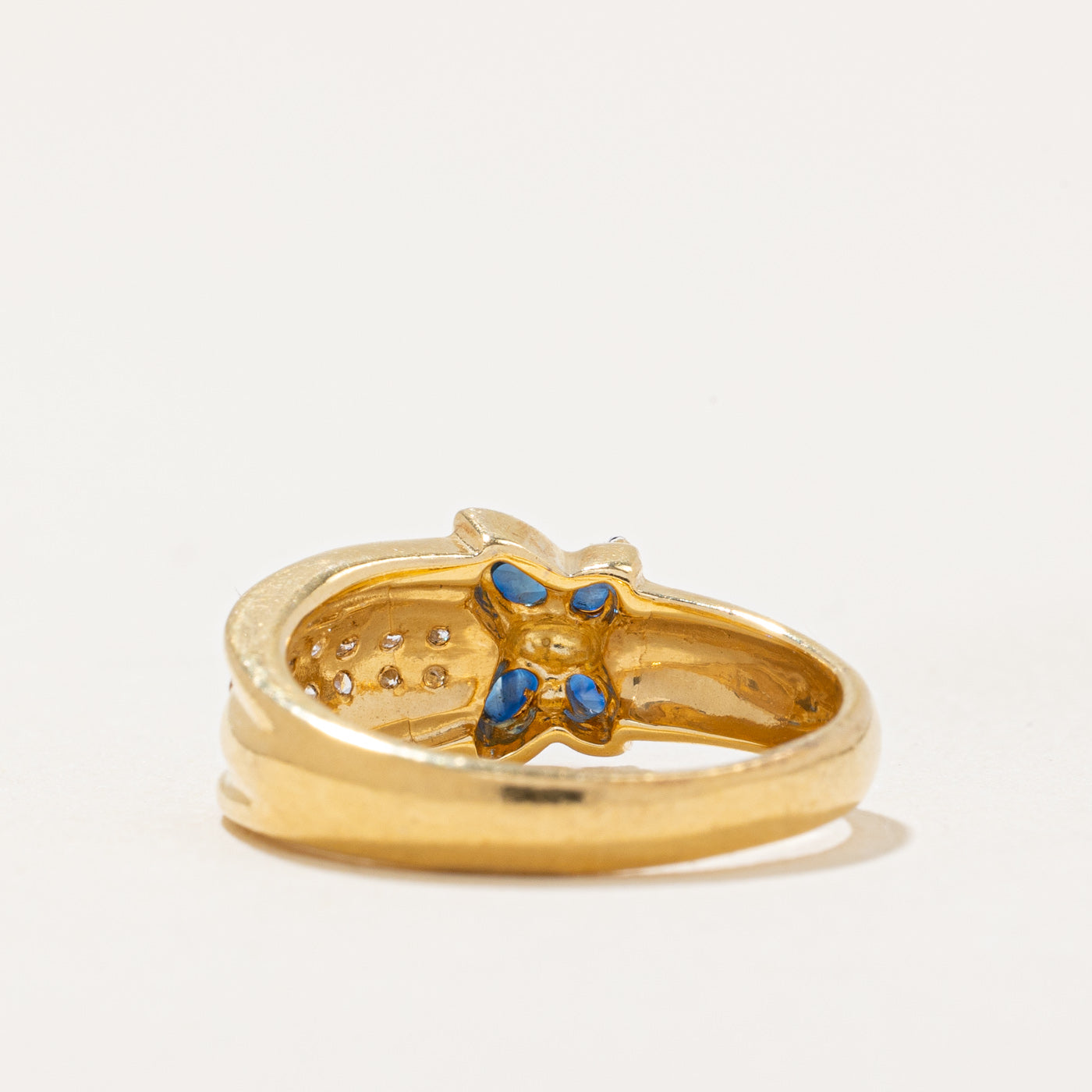 Sapphire & Diamond Butterfly Ring - 0.28ctw Gemstone, 0.14ctw Diamond, Size 3 - Elegant Jewelry for Women, Perfect Gift for Anniversary, Birthday & Special Occasions