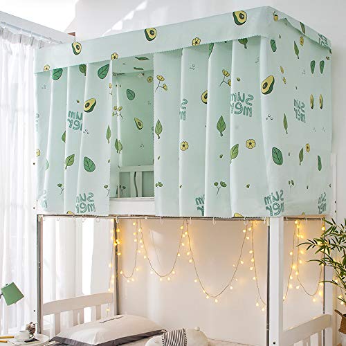 Printed Bed Canopy for College Dorm - 4/4.5 Inch Bunk Bed Curtain with Rope & Clasp, 1.15m Single Bed Shade Cloth (6 Colors) - Perfect for Privacy & Room Decor in Dorms, Apartments & Kids' Rooms