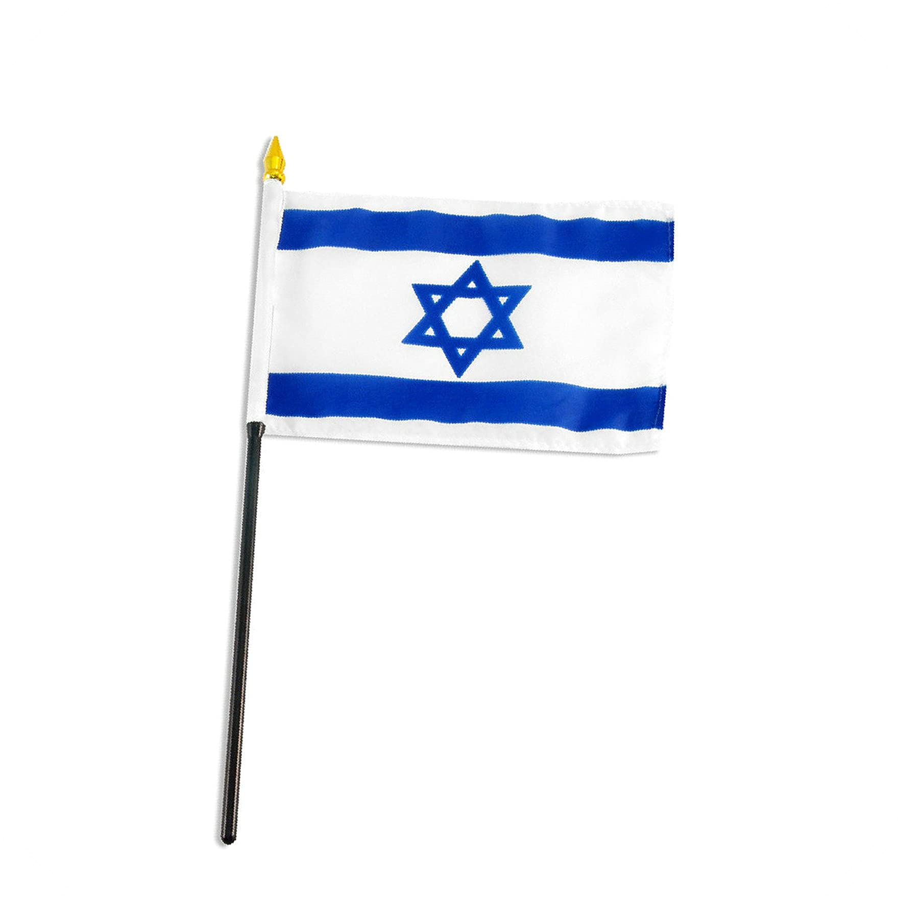 Premium Israel Star Flag 4x6 Inch - Double Stitched Sewn Edges Desk & Wall Flag for Indoor/Outdoor Use - All-Weather Party Decor, Office Display & Patriotic Events (TR00481WI)