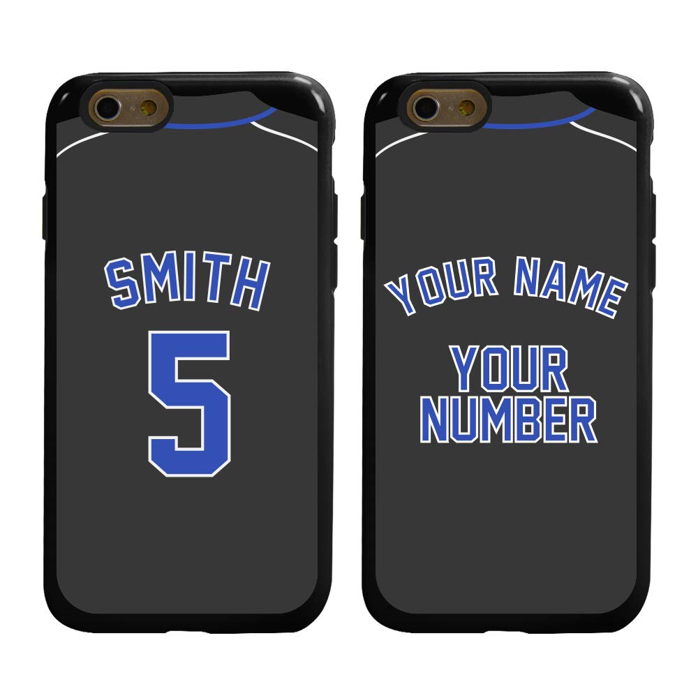 Custom Baseball Jersey iPhone 6/6s Case - Personalized Sports Phone Cover with Your Name & Number - Protective Hybrid Design (Black) - Perfect for Baseball Fans, Game Days & Team Spirit