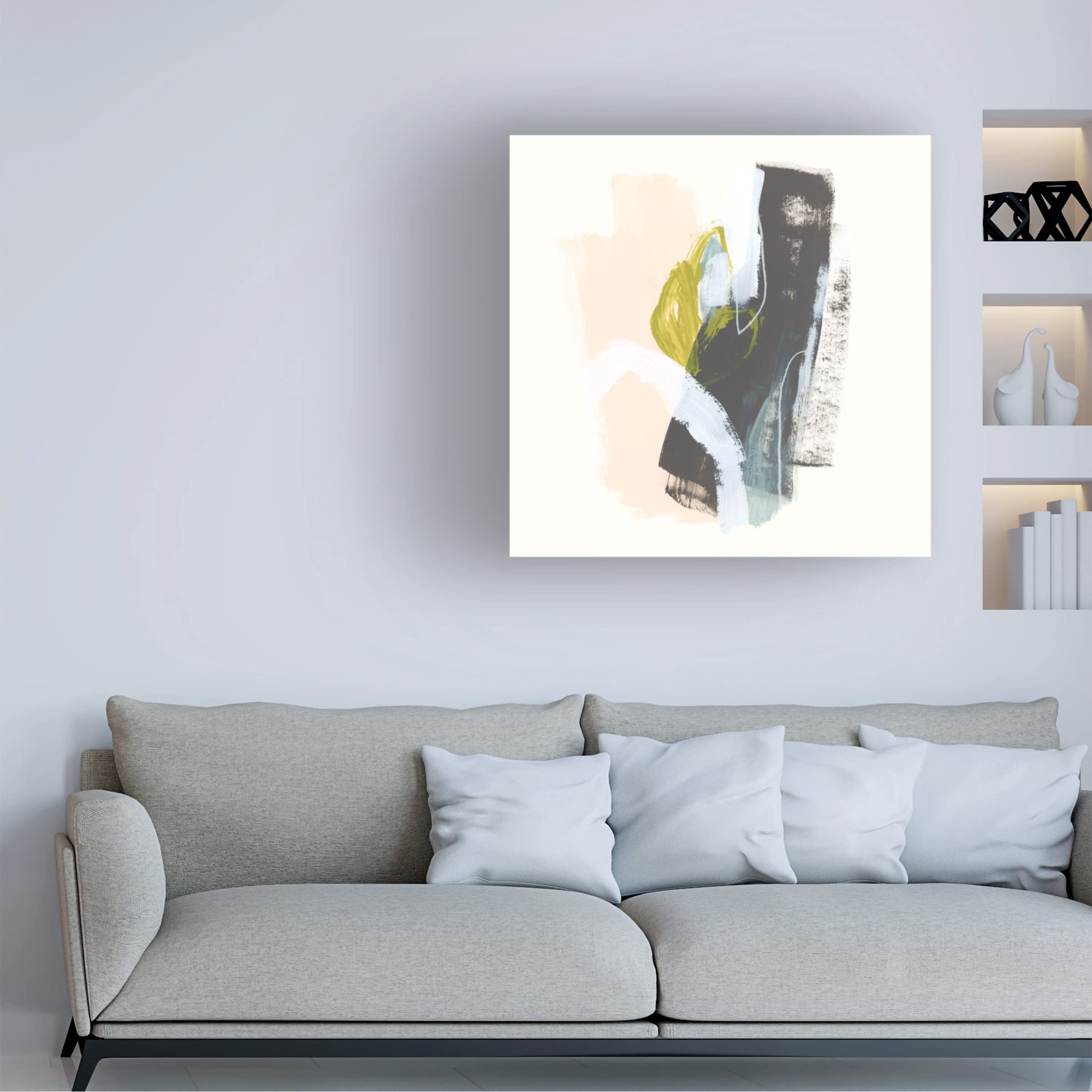 Trademark Fine Art 'Mixed Metaphor V' Canvas Wall Art Print by June Erica Vess - Modern Abstract Painting for Living Room, Bedroom & Office Decor