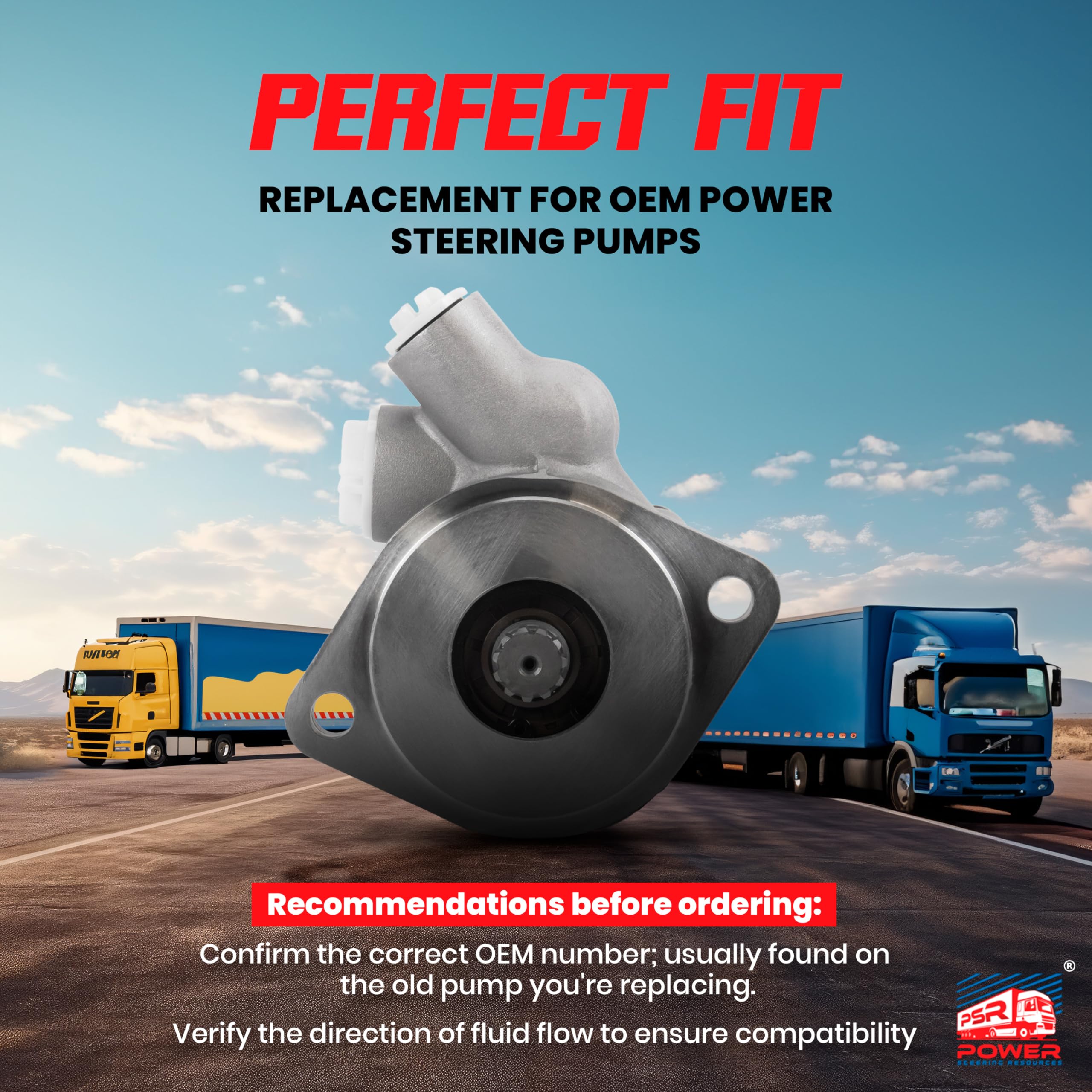 OEM PS282013L111 Power Steering Pump Replacement (850-2) - Compatible with Various Vehicles - Perfect for Smooth Steering & Car Maintenance