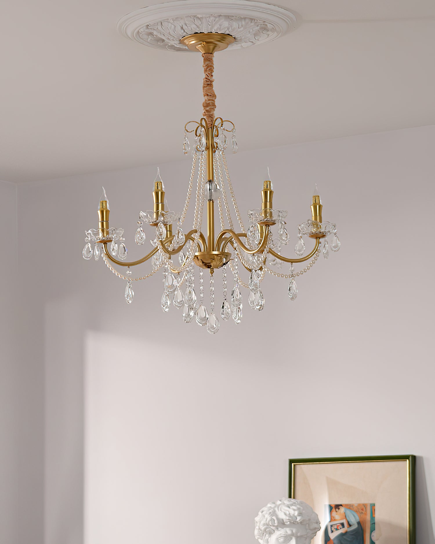 Elegant Allegri Crystal Chandelier - Modern Luxury Ceiling Light Fixture for Dining Room, Living Room & Bedroom Decor