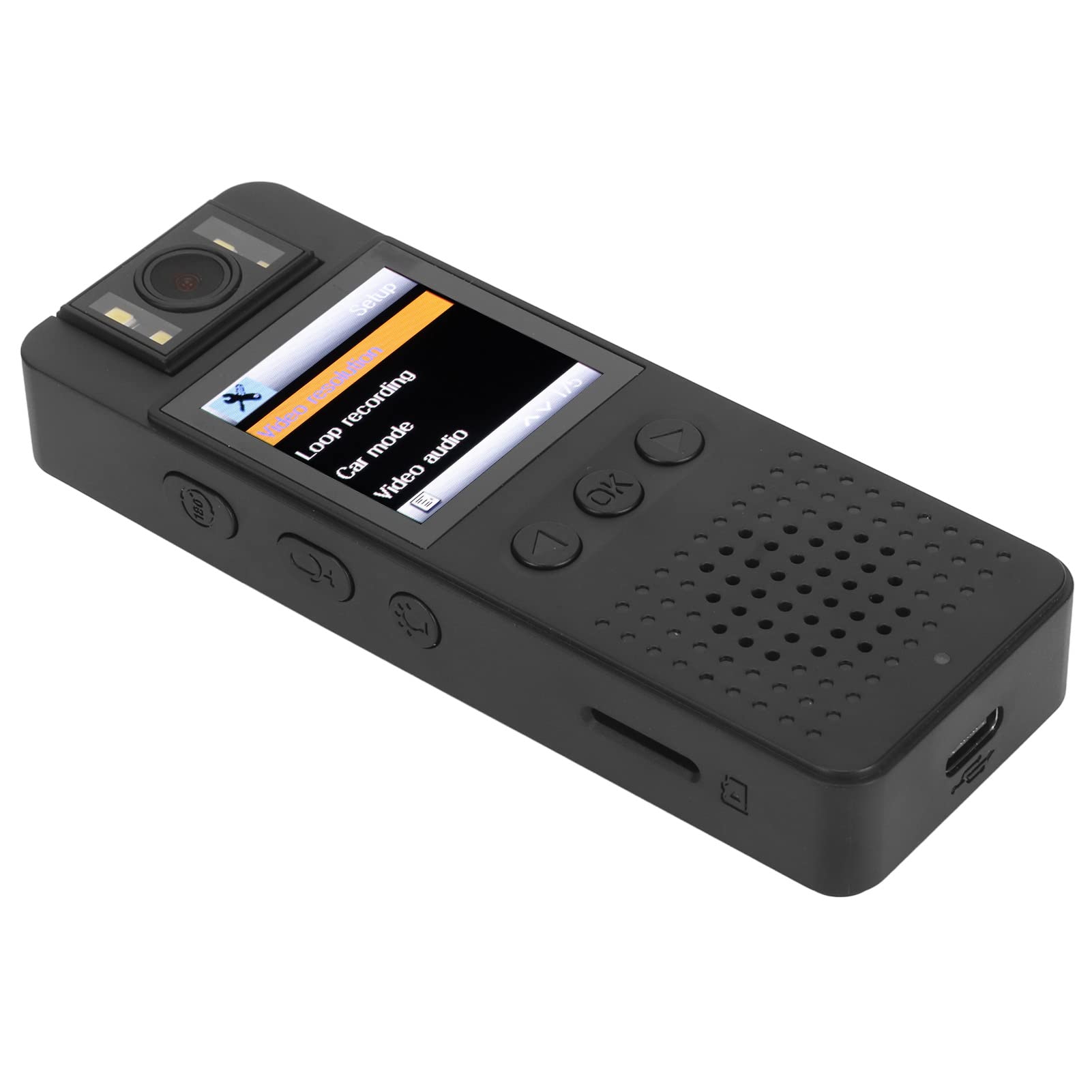 1080P Police Body Camera with Audio & 180° Rotatable Lens - Wearable Security Camera with Back Clip for Delivery, Riding & Indoor Surveillance | Perfect for Law Enforcement, Security Guards & Outdoor Activities