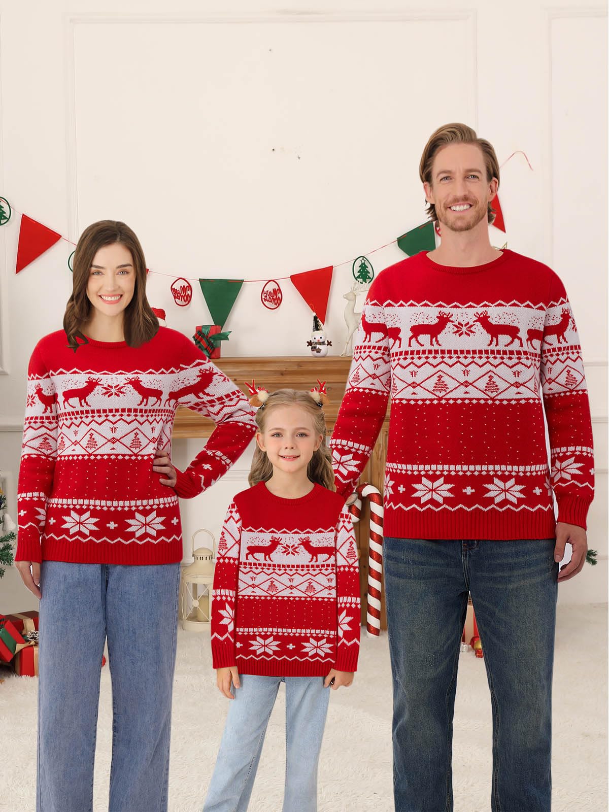 Family Matching Christmas Sweaters - Ugly Holiday Sweatshirts for Women, Men, Couples & Kids | Festive Xmas Outfits for Family Photos, Office Parties & Holiday Gatherings