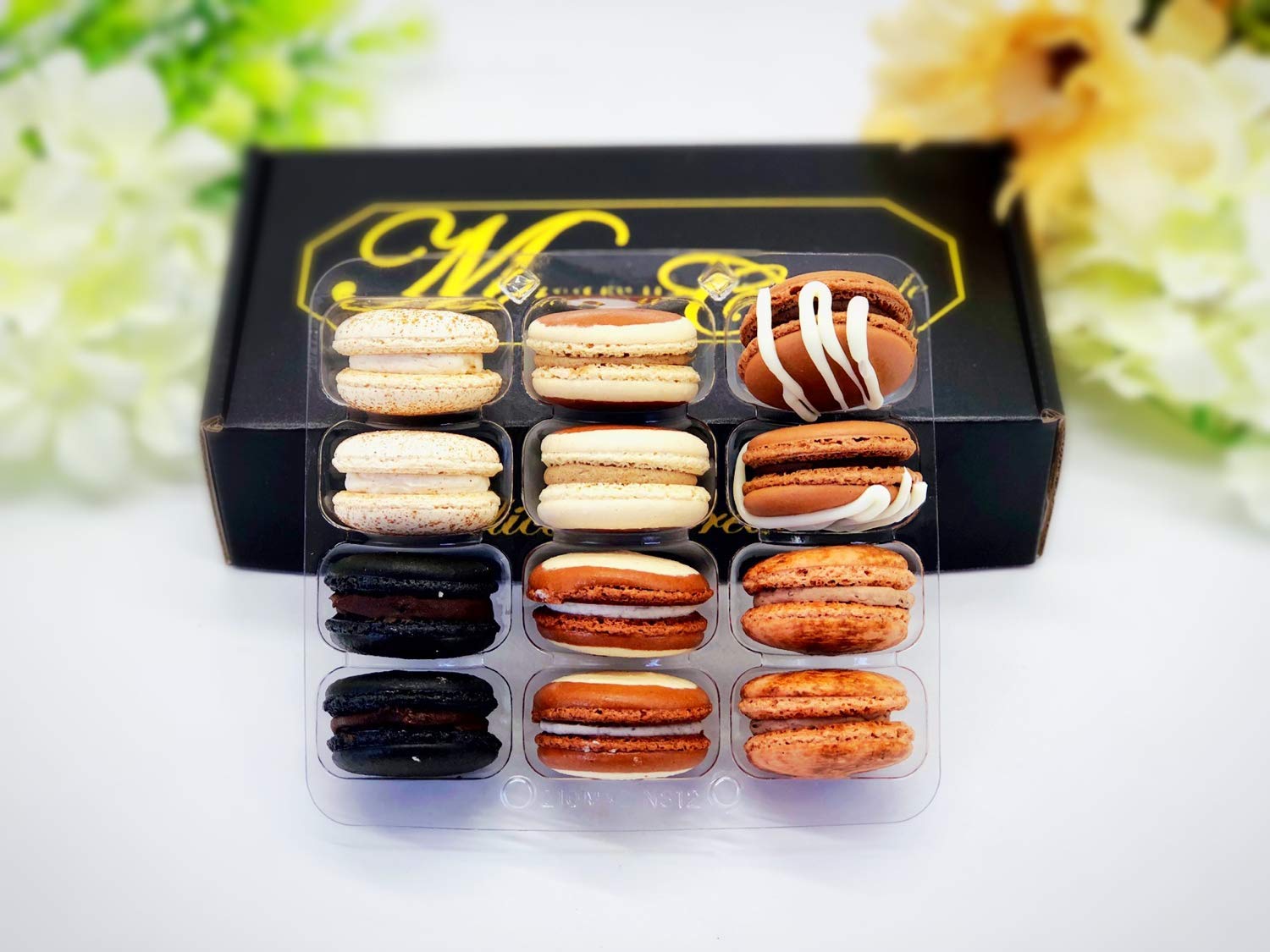 Gluten Free Macaron Collection (24 Pack) - Delicious French Cookies for Coffee Lovers | Perfect for Afternoon Tea, Gifts & Dessert Parties
