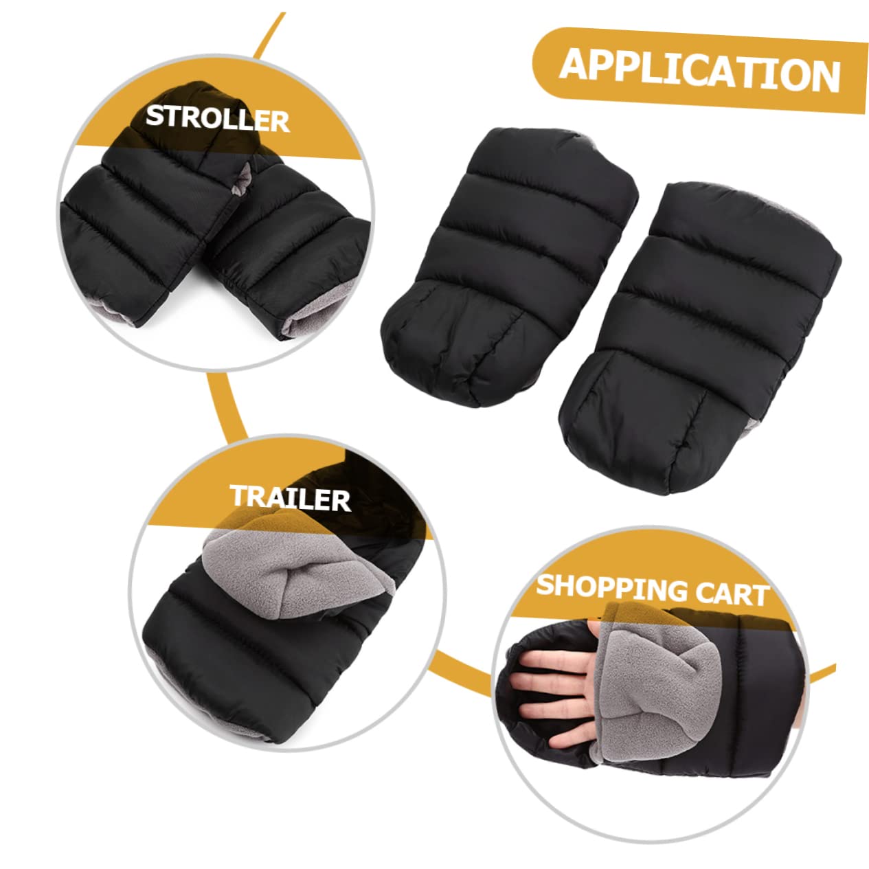 Wakauto 5 Pairs Stroller Gloves for Baby - Windproof Winter Hand Muffs to Keep Baby Warm in Carriage - Perfect for Cold Weather Strolls, Outdoor Walks and Winter Baby Protection