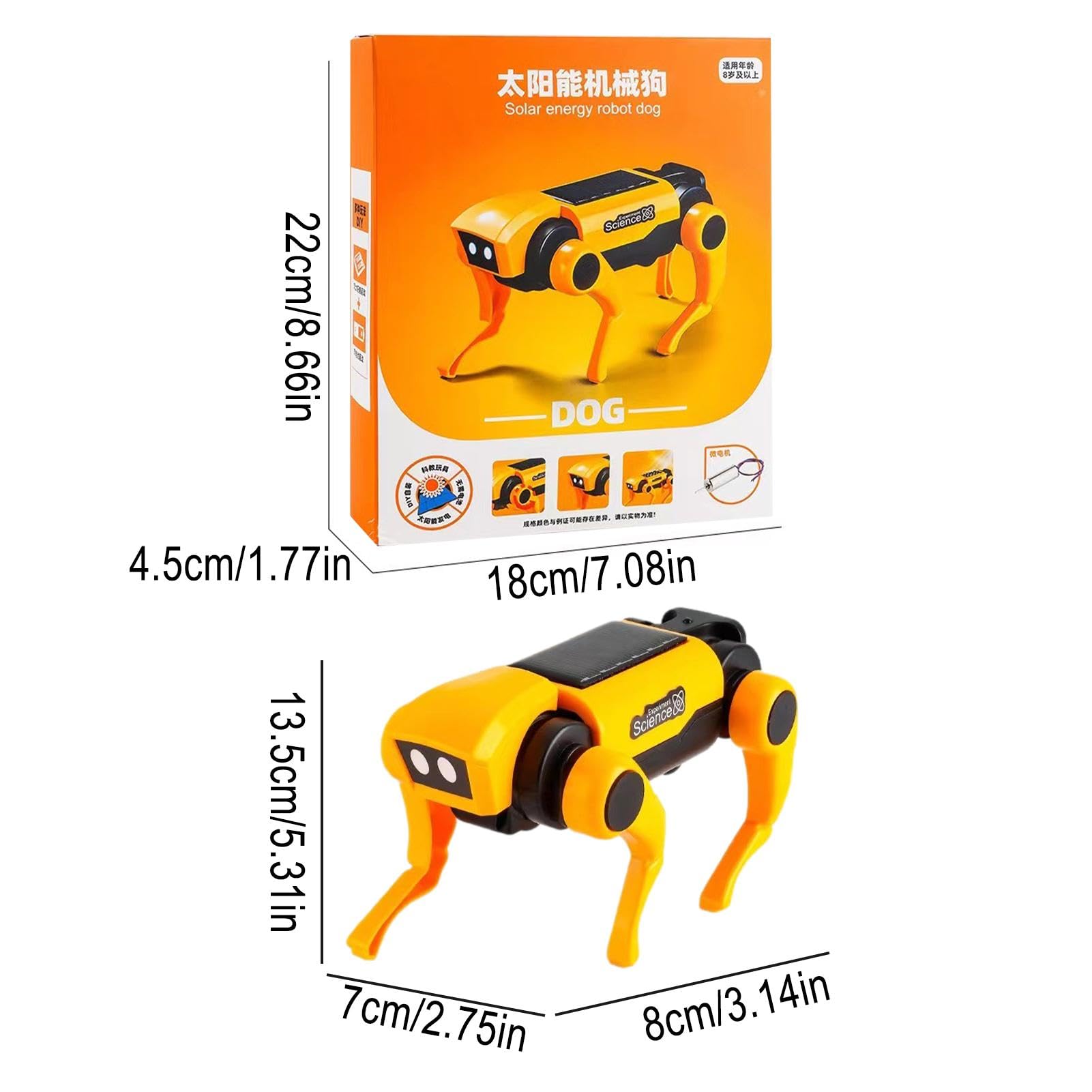 Solar-Powered DIY Robot Dog Kit - Smart Robotic Toy for Dogs, STEM Educational Building Set for Kids | Fun Interactive Pet Companion & Science Project Gift