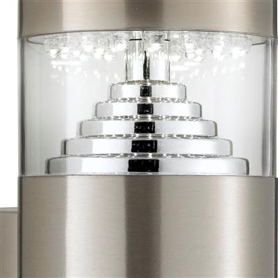 Stainless Steel IP44 30 LED Outdoor Wall Light with Clear Polycarbonate Diffuser - Waterproof Exterior Lighting for Patio, Garden, and Porch