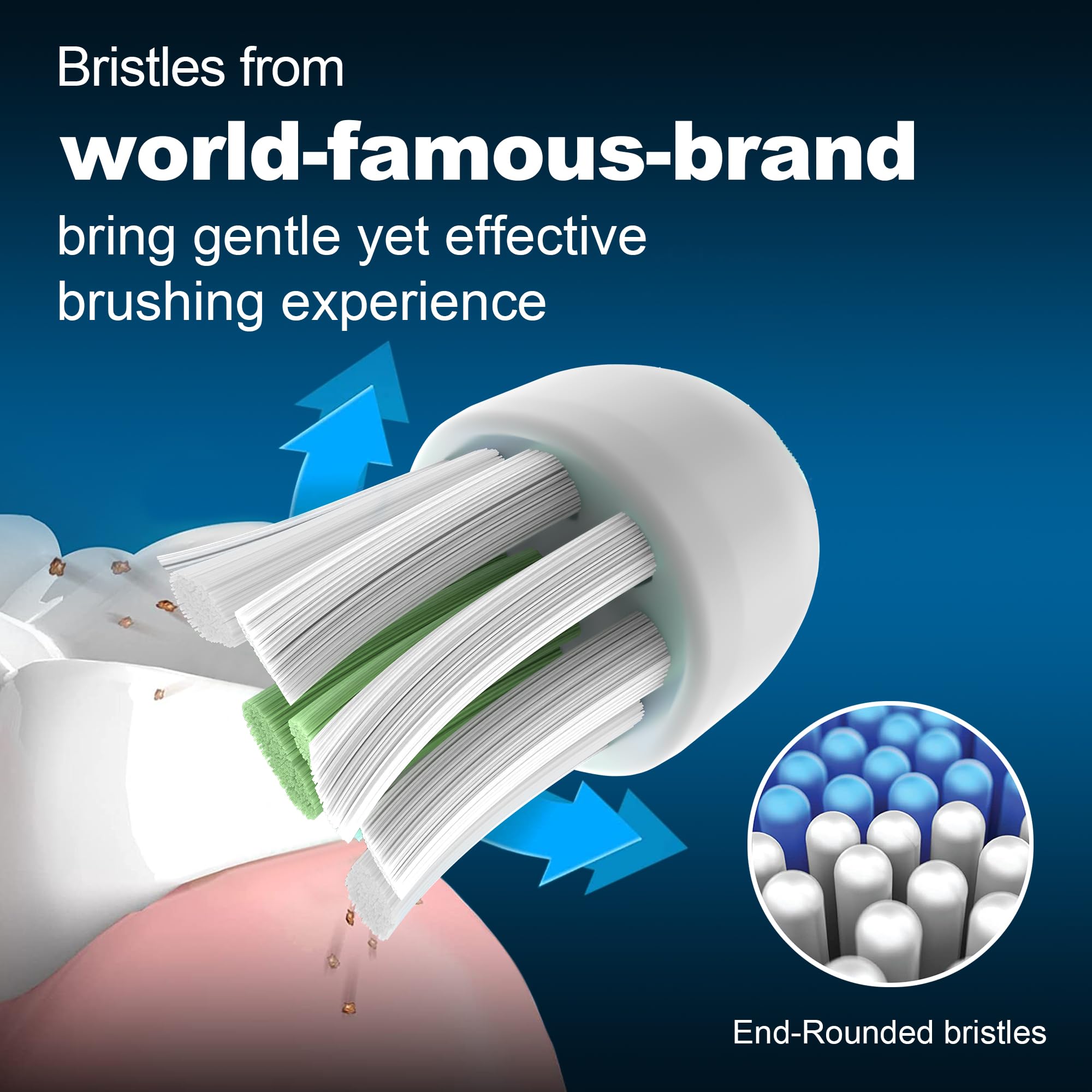 Philips Sonicare Replacement Toothbrush Heads - Compatible with Snap-on Electric Toothbrushes, Soft Bristles for Gentle Cleaning - Perfect for Travel, Home & Daily Oral Care
