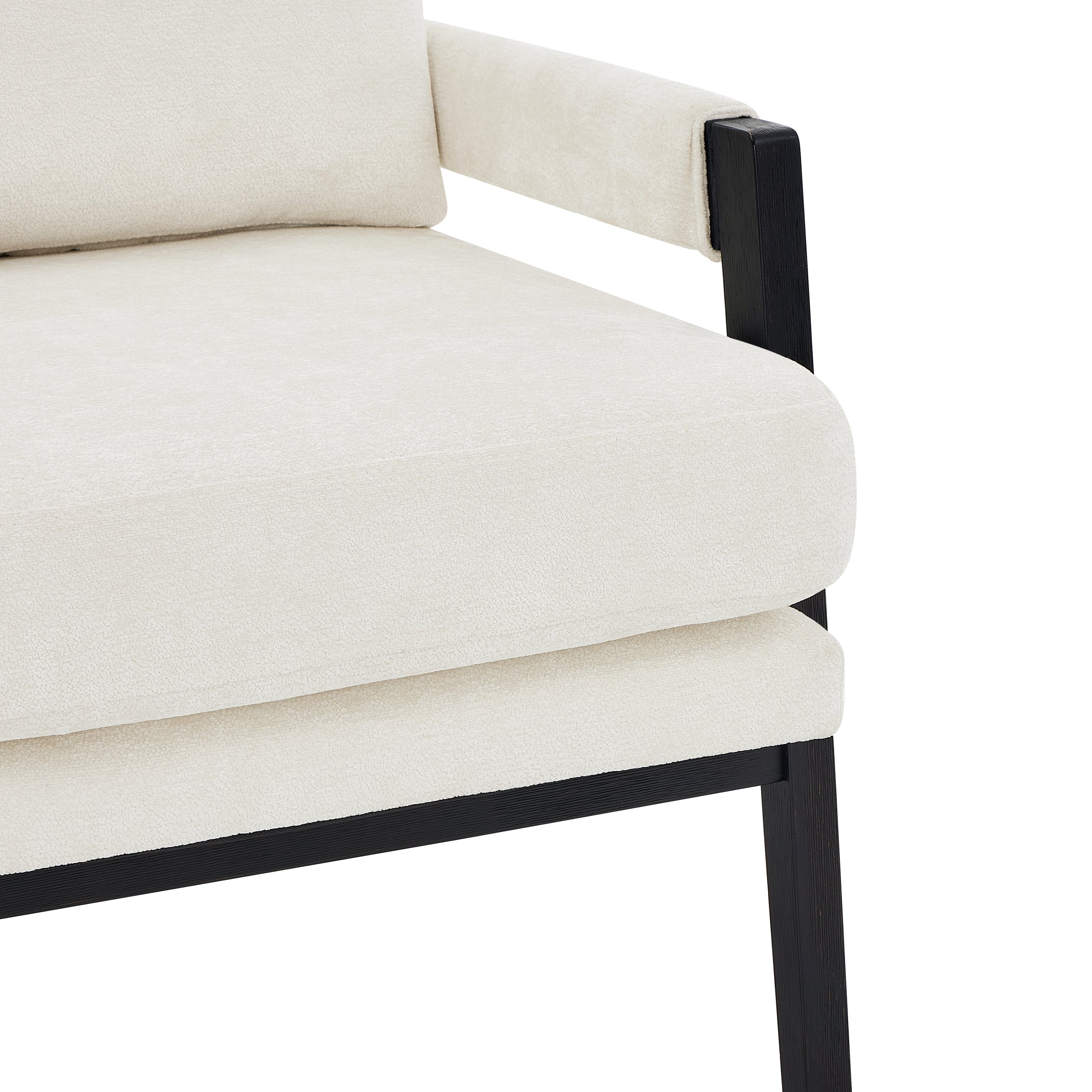 Roundhill Furniture Kelly Mid Century Modern Chenille Upholstered Accent Armchair - Stylish Living Room Chair for Home Office, Lounge & Reading Nook