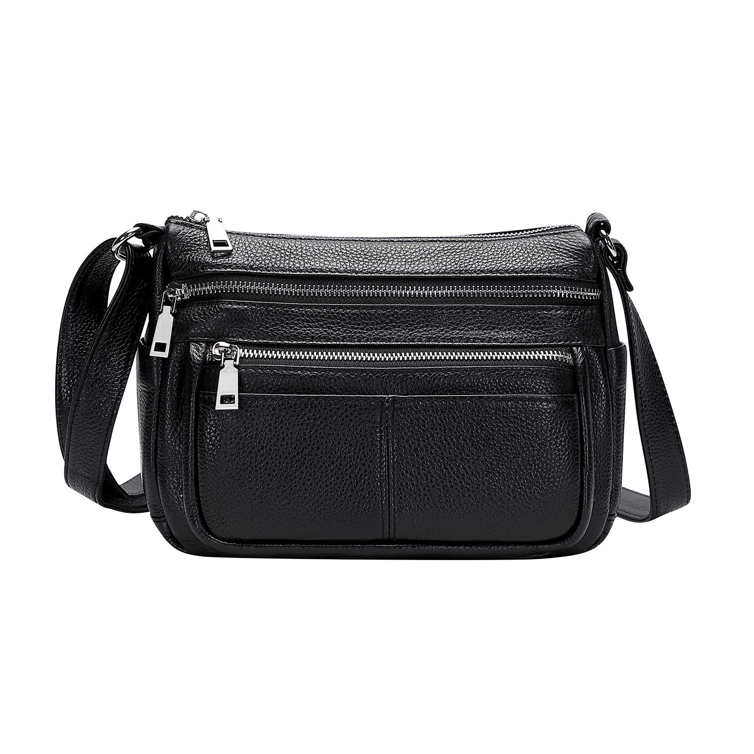 OVER EARTH Women's Soft Leather Crossbody Bag - Multi-Pocket Messenger Purse for Everyday Use, Travel & Work | Stylish & Functional Handbag