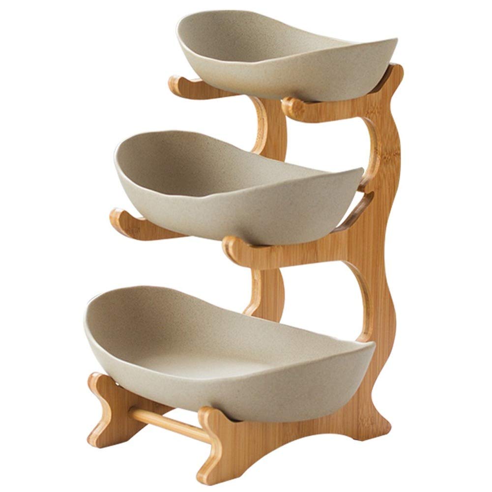 Modern Ceramic Fruit Bowl & Candy Dish - Decorative Snack Plate for Living Room, Home, or Office - Creative Dried Fruit Basket & Serving Tray (Color B) - Perfect for Entertaining, Parties & Daily Snacking