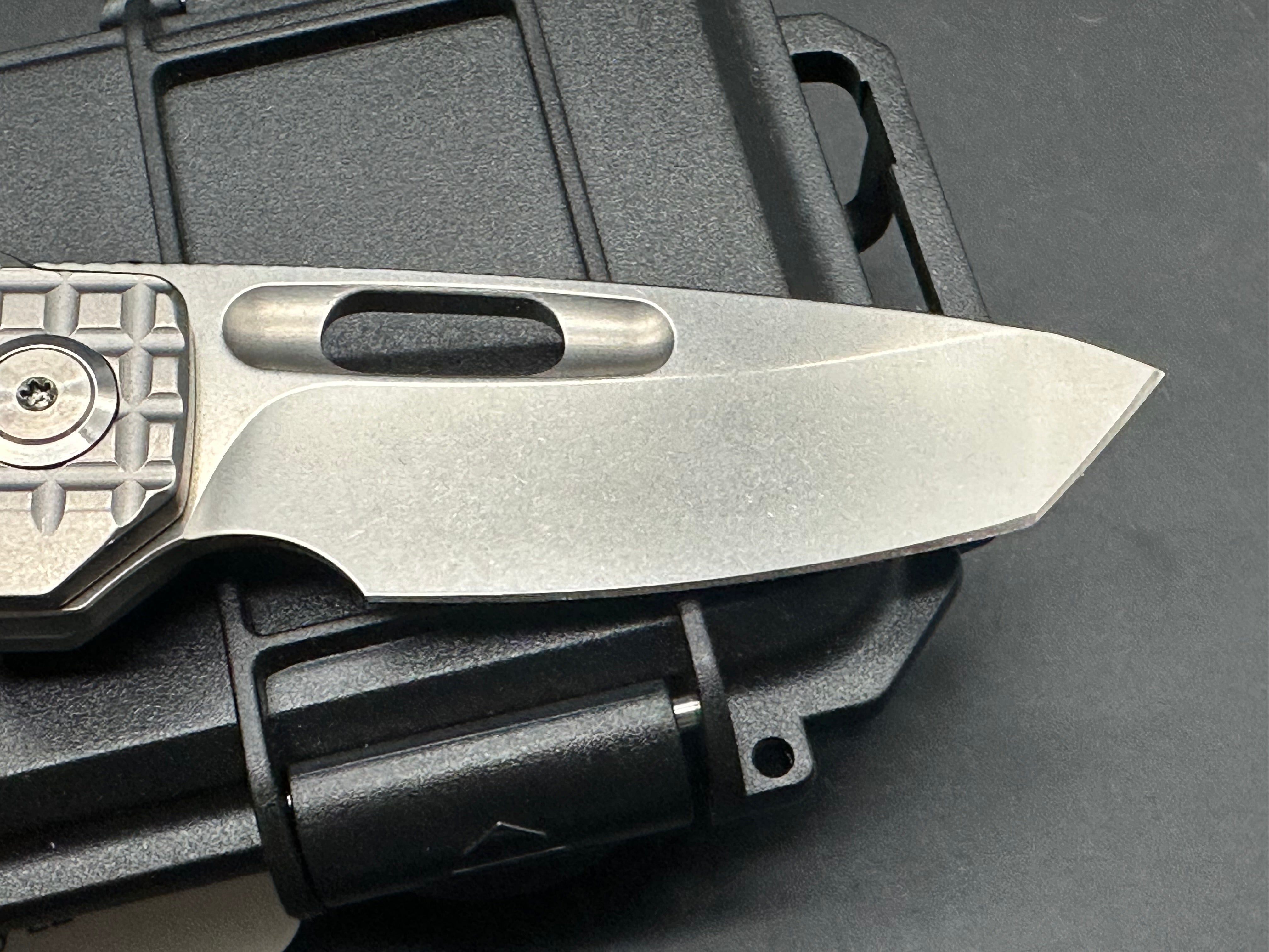 EMPEDC Nymble T 3.1 Pocket Knife - M390 Premium Steel Blade, Stonewashed Titanium Handle - EDC Gear for Outdoor Camping, Hiking & Everyday Carry
