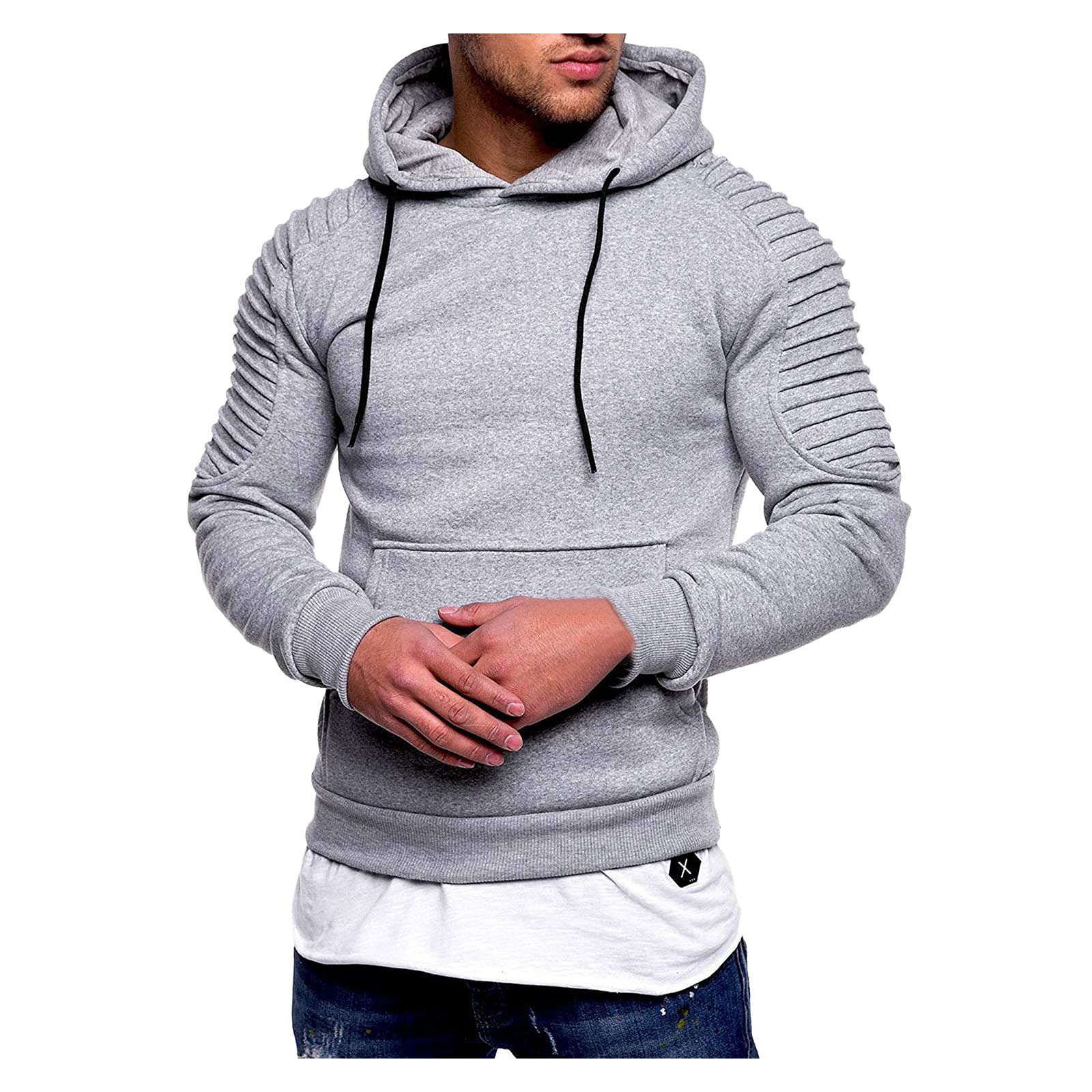 Men's Casual Pullover Hoodies - Loose Fit Long Sleeve Hooded Sweatshirt for Workout, Sports & Streetwear | Comfortable Cotton Blend for Gym, Running & Everyday Wear
