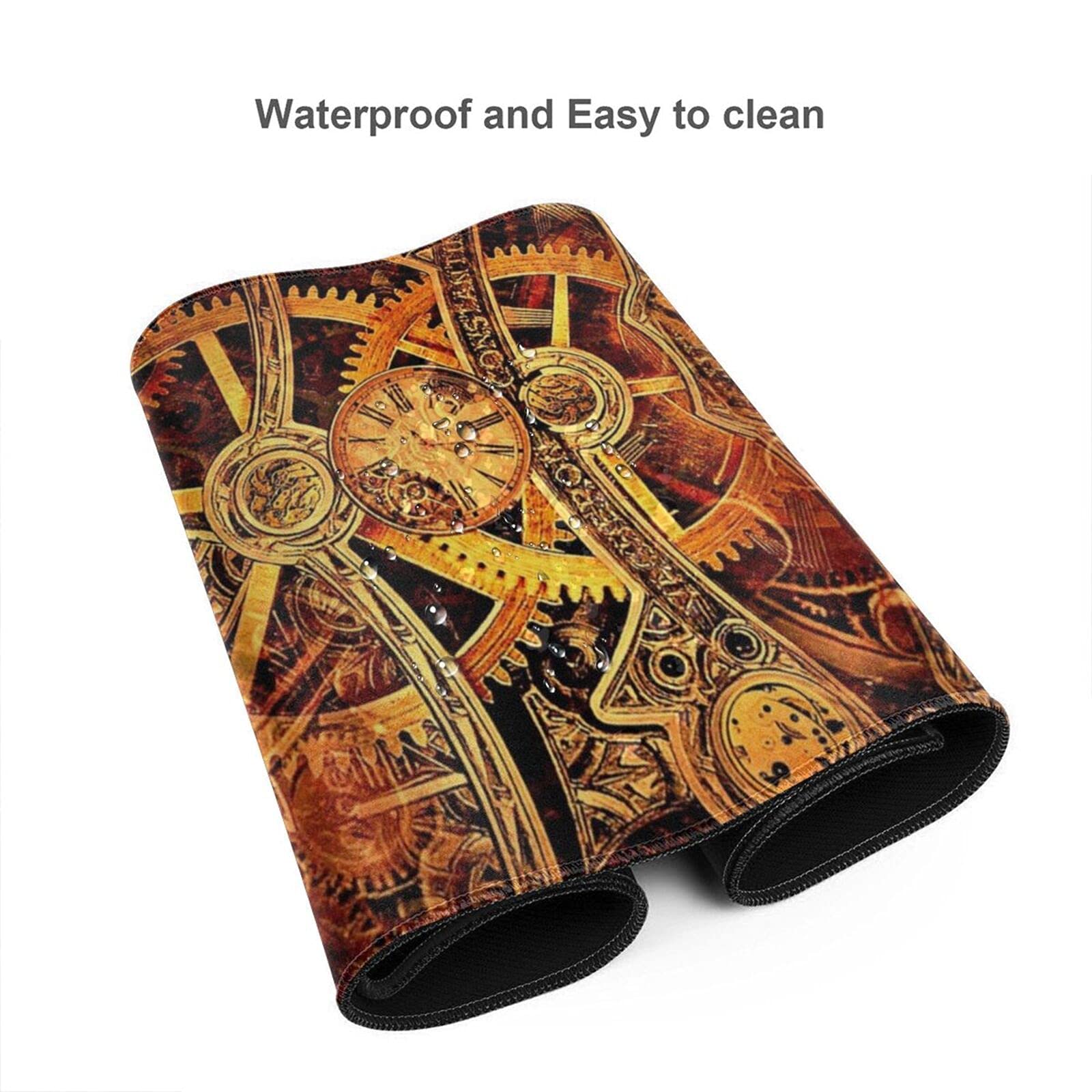 Steampunk Gaming Mouse Pad - Extra Large Extended Mouse Mat with Keyboard Pad for PC Gamers - Perfect for Office, Home, and Gaming Setups