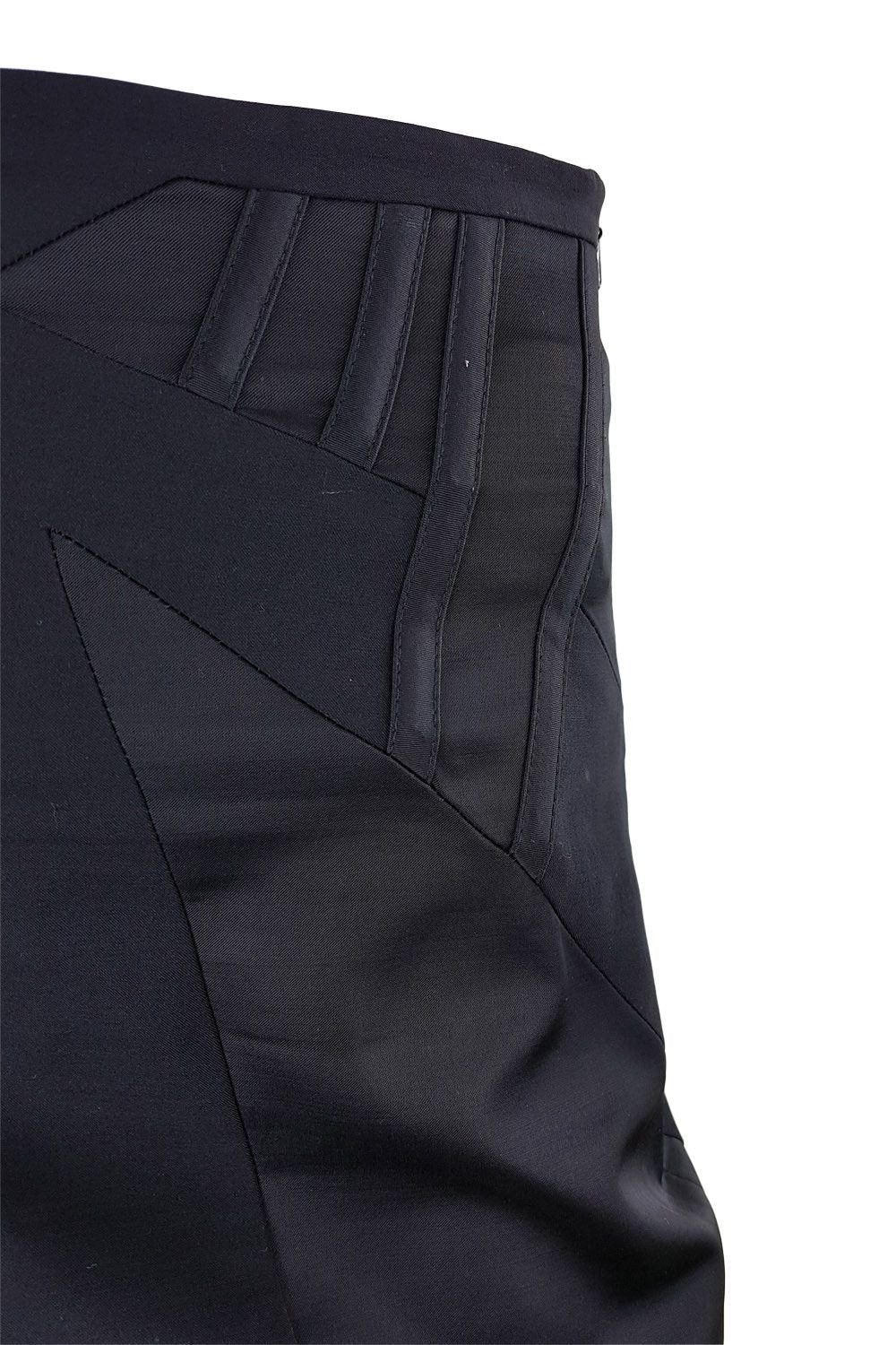 KAREN MILLEN Black Boned Fitted Pencil Skirt - Women's Slim Fit Bodycon Skirt (Size UK 10/US 6) - Perfect for Office Wear, Cocktail Parties & Formal Events
