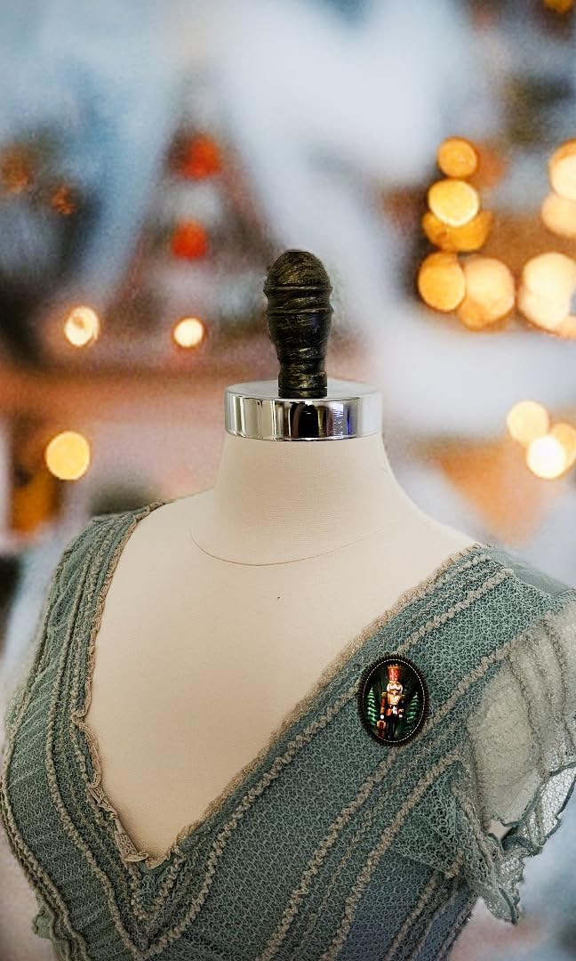 Nutcracker Brooch - Christmas Pin & Ballet Jewelry for Winter, Office Gift Idea - Perfect for Holiday Parties, Festive Outfits & Ballet Performances