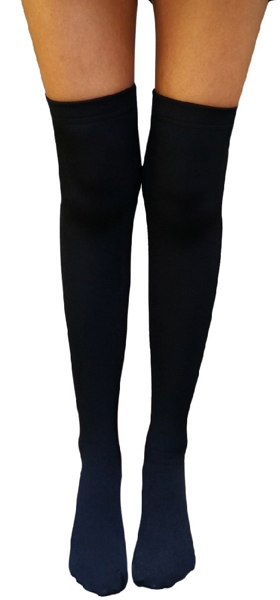 Women's Thigh High Socks - Over The Knee Opaque Stockings for Winter, Cosplay, Fashion & Daily Wear