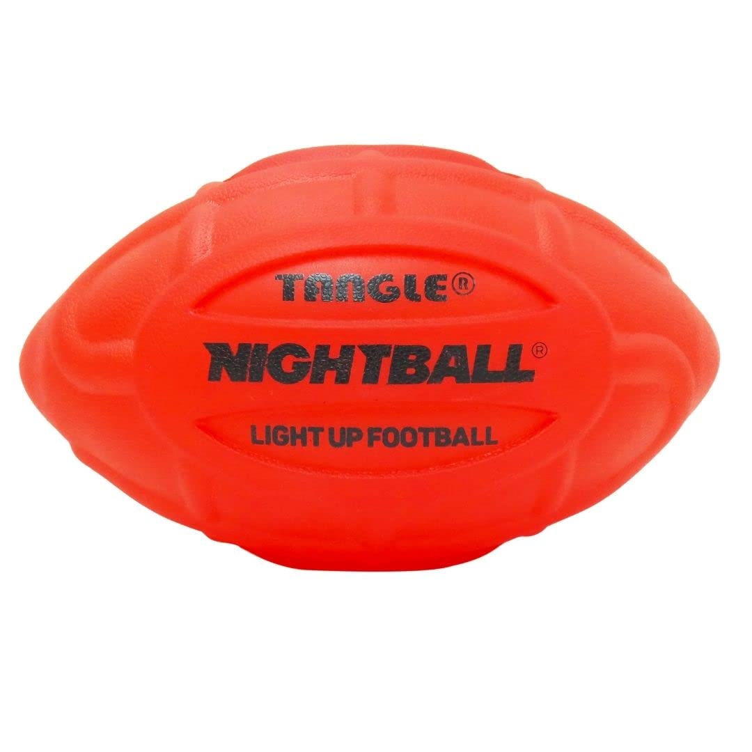 Glow in The Dark LED Football - Bright Inflatable Light Up Football for Kids & Adults - Perfect Nighttime Outdoor Play & Gifts for Teen Boys (Red) - Great for Backyard Games, Beach Parties & Camping Adventures
