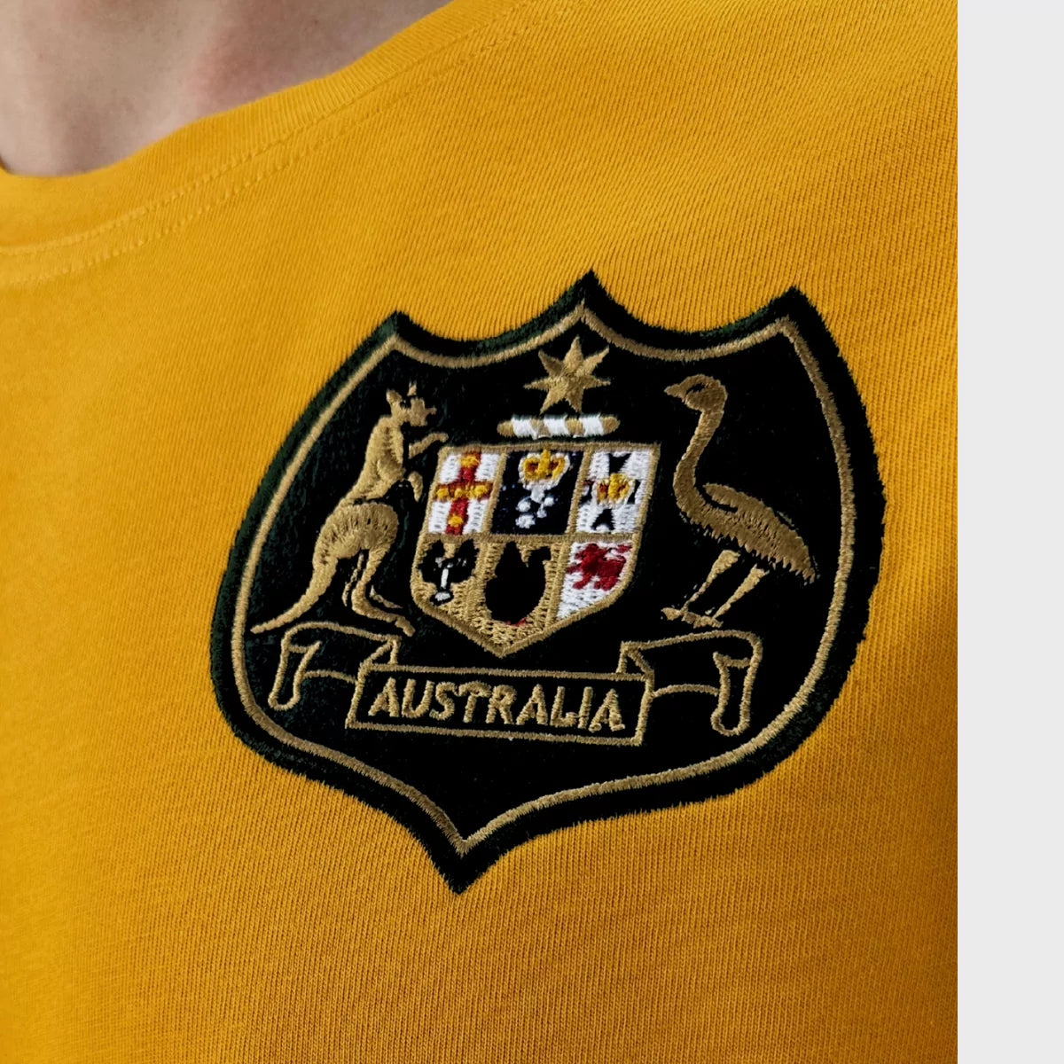 Samurai Australia Vintage Collection Cotton T-Shirt in Gold - Perfect for Casual Wear, Street Fashion & Retro Style Outfits