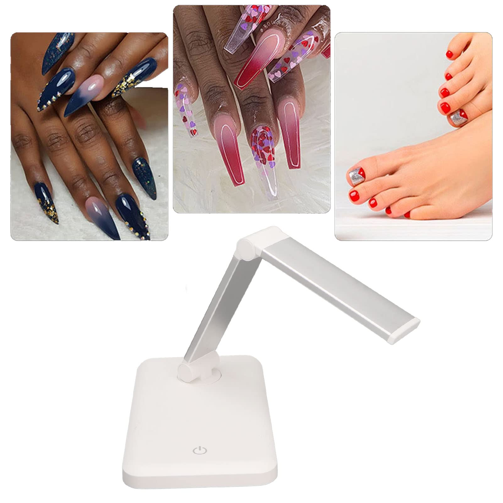 10W LED UV Nail Lamp with 10Pcs LED Chips - Portable Folding Nail Light Dryer with Stable Base & USB Power for Home DIY, Salon Manicure & Gel Polish Curing | Perfect for Nail Art, Pedicure & Professional Nail Decorations