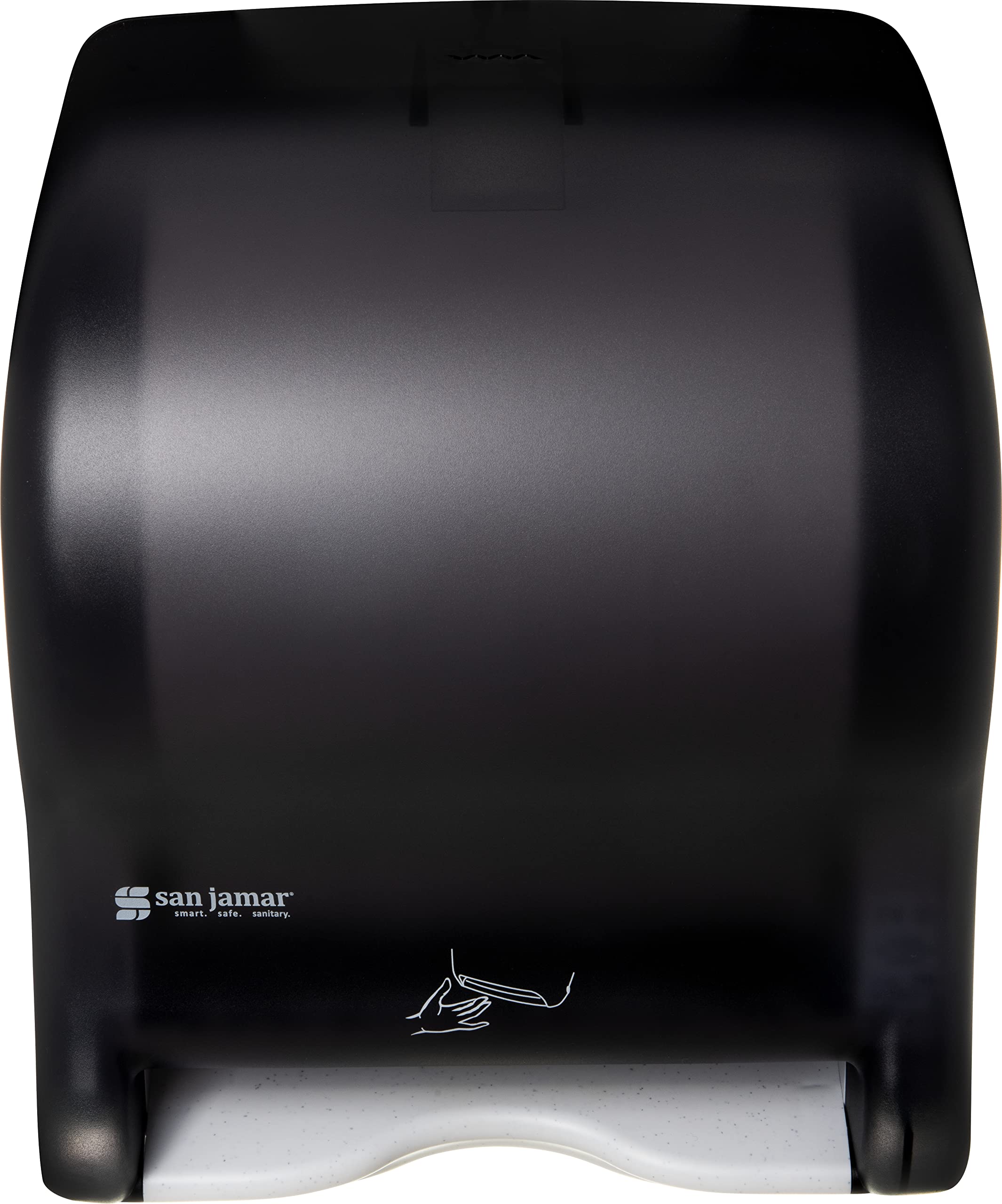 San Jamar Classic Smart Essence Plastic Paper Towel Dispenser - Black Pearl, 10 x 14.5 x 12.5 Inches - Bathroom & Kitchen Towel Holder for Countertop, Wall Mount - Hygienic & Space-Saving Solution for Homes, Offices & Restaurants