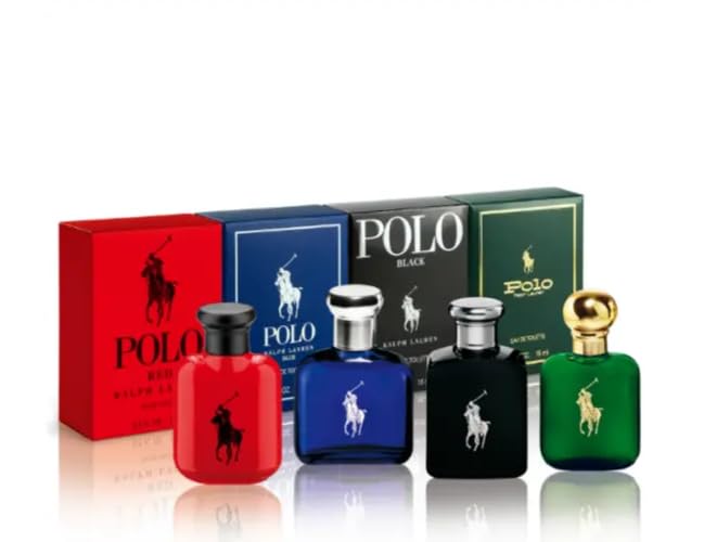 Polo Cologne for Men - 4 Piece Mini Travel Size Gift Set - Perfect for Gifts, Travel & Everyday Use