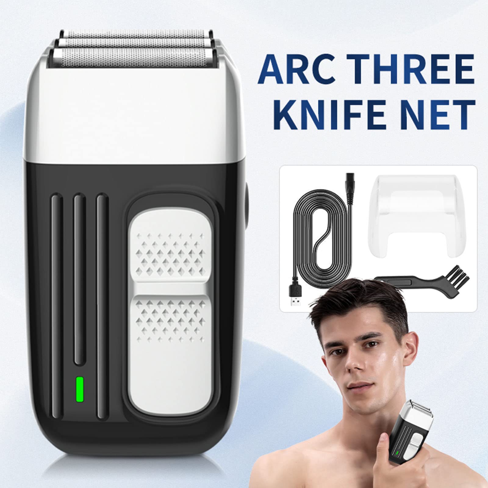 Professional Cordless Rechargeable Electric Razor for Men - Barber Quality Head & Beard Shaver with Precision Blades, Portable Men's Grooming Kit for Travel, Home & Salon Use