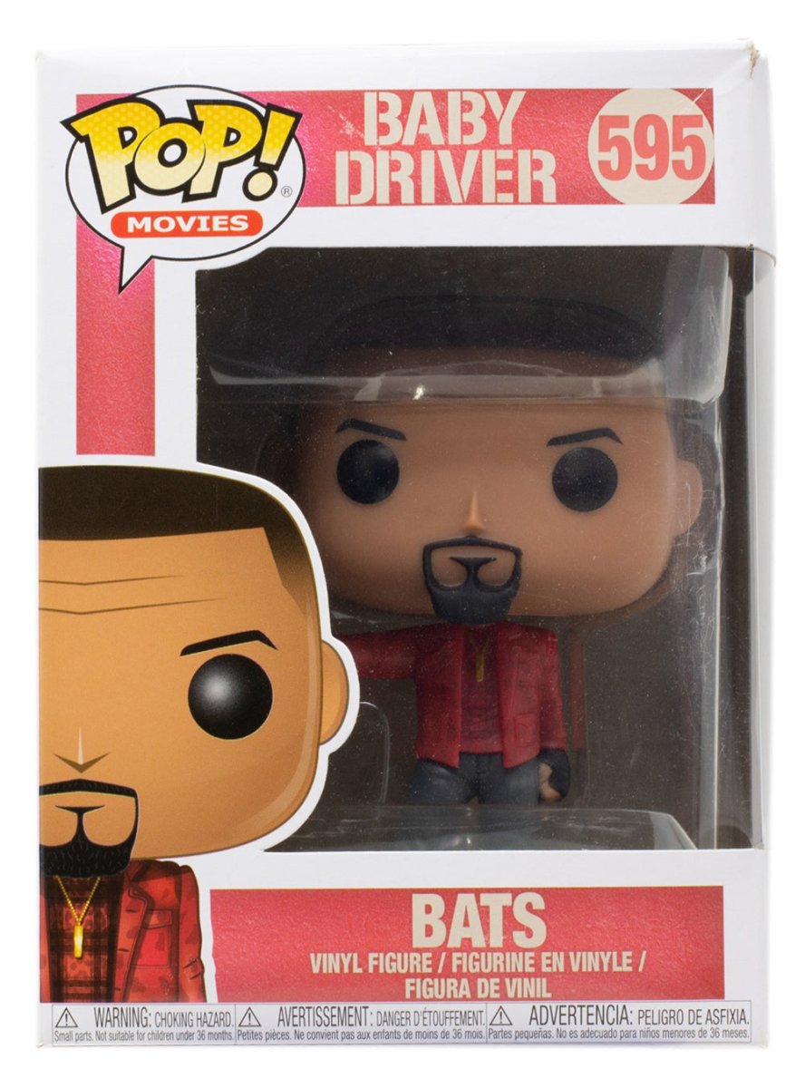 Funko Pop! Vinyl Figure #595 - Baby Driver Bats Collectible Toy for Movie Fans | Perfect for Display, Gifts, and Pop Culture Collections