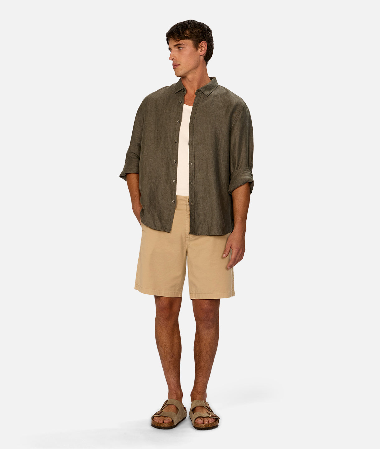 Trinidad Linen Blend Long Sleeve Shirt - Breathable & Comfortable Men's Casual Wear for Office, Travel & Outdoor Activities