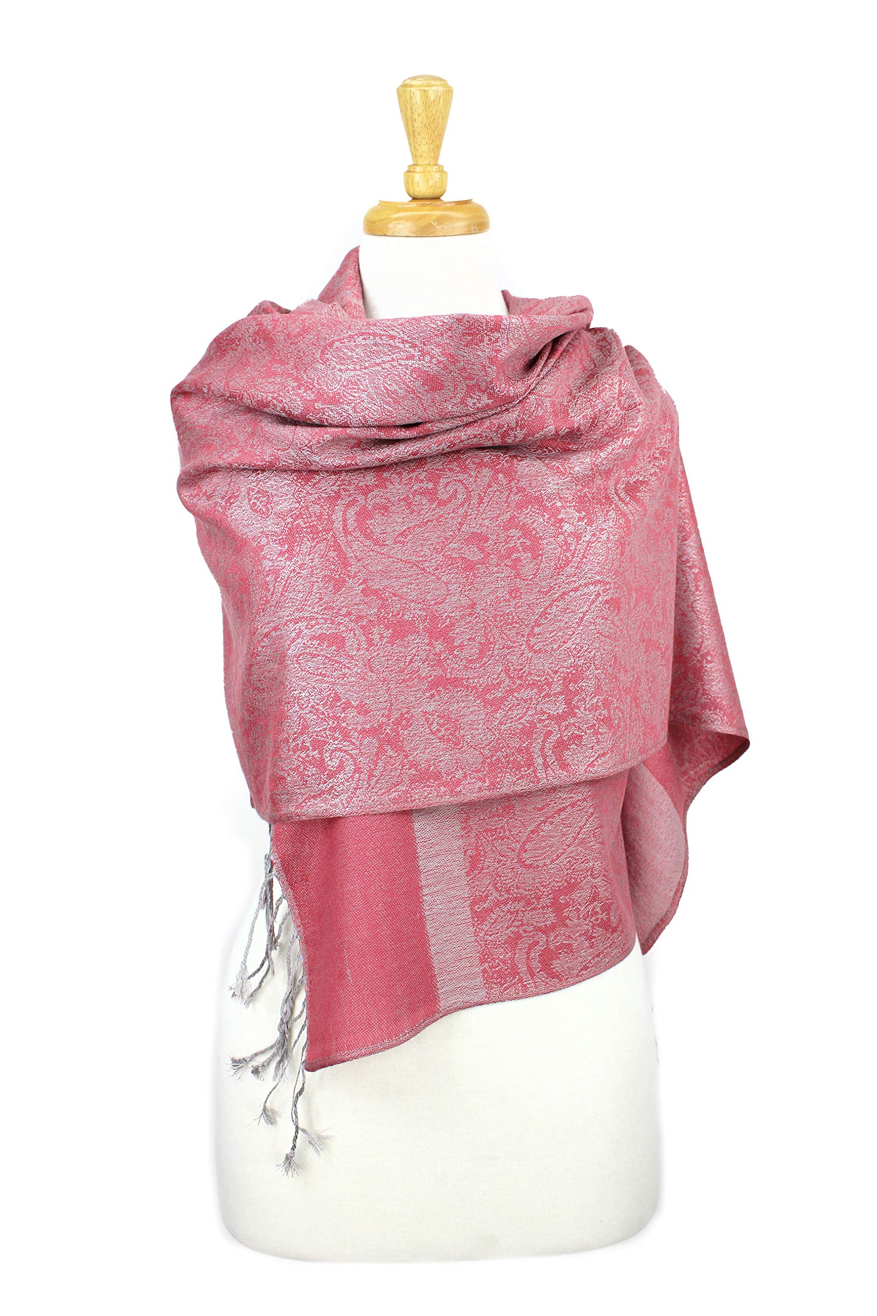 PASKMLNA Paisley Jacquard Pashmina Shawl - Soft Luxury Wrap Scarf & Stole for Women - Perfect for Weddings, Parties & Winter Fashion