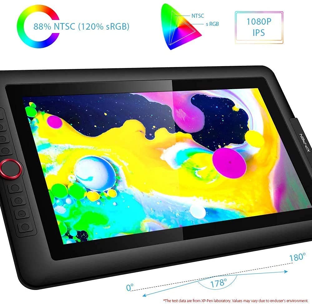 XP-PEN Artist15.6 Pro 15.6 Inch Digital Drawing Tablet with Screen - Graphic Monitor for Digital Art, Animation & Design | Includes AC18 Adjustable Metal Stand | Perfect for Artists, Illustrators & Designers Working from Home or Studio
