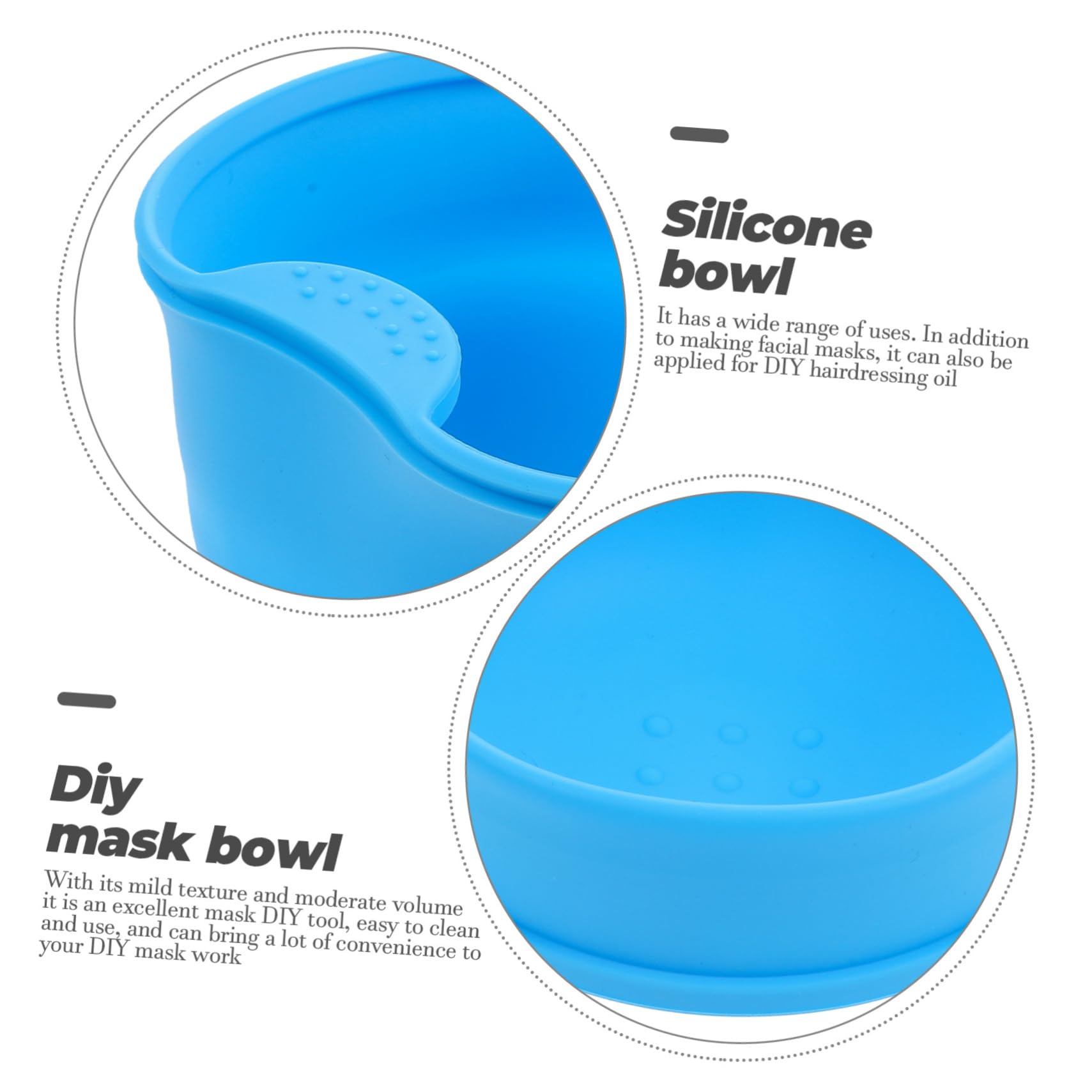 FOMIYES Silicone Mask Mixing Bowl Set - 2pcs Non-Stick Face Mask Mixing Bowls with Scraper - Easy to Clean & Apply - Perfect for DIY Facial Masks, Spa Treatments & Beauty Salons