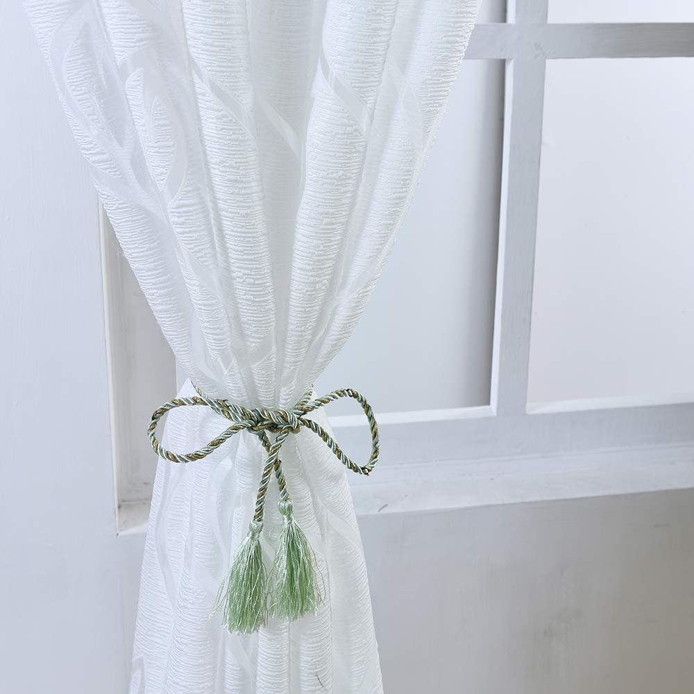FOMIYES Printed Curtains for Living Room - Fashion Home Decor Window Drapes & Sheer Gauze Panels - Perfect for Bedroom, Kitchen, and Office Windows