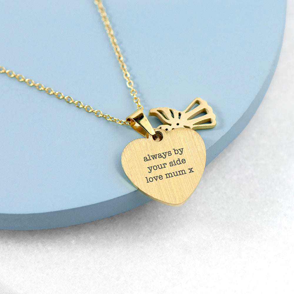 Personalized Guardian Angel Necklace for Women - Sterling Silver Custom Name Pendant Gift for Mom, Wife, Daughter - Perfect for Birthday, Anniversary & Special Occasions