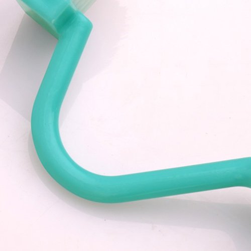 AkoMatial S-Shaped Toilet Brush with Curved Handle - Heavy Duty Plastic Bathroom Cleaning Tool for Household & Commercial Use - Ideal for Tight Spaces, Corners, and Hard-to-Reach Areas in Toilets, Sinks & Tubs