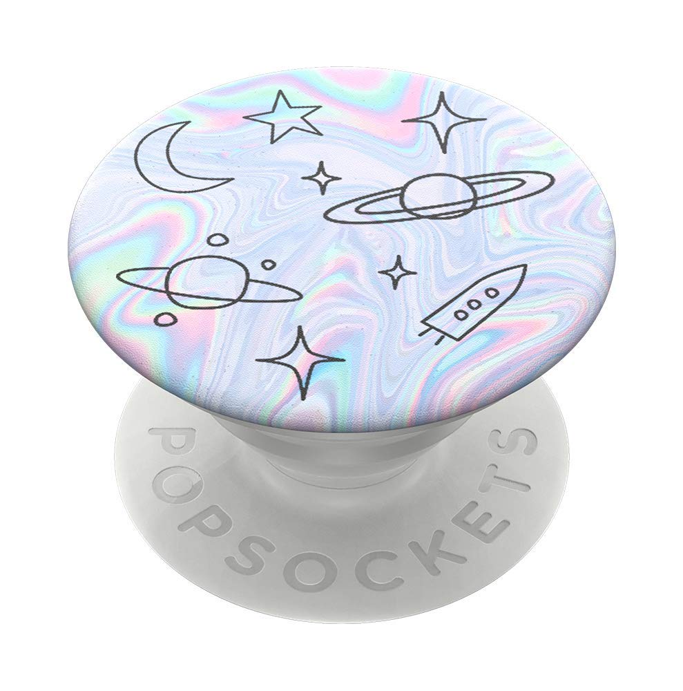 PopSockets PopGrip - Expandable Phone Grip & Stand with Interchangeable Top - Space Doodle Design | Perfect for Smartphones, Tablets & Everyday Use