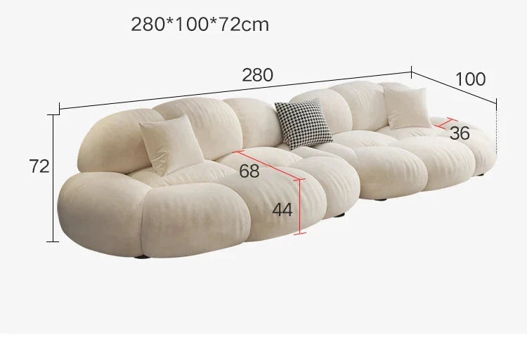 Modular Loveseat for Living Room - Contemporary Velvet Sofa Set with Chaise Lounge | Perfect for Small Spaces, Apartments & Cozy Home Decor