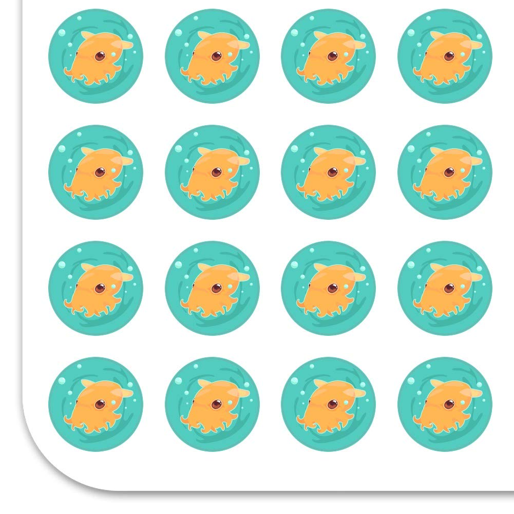 Adorable Dumbo Octopus Planner Stickers - Cute Scrapbooking Decals for Bullet Journals, Calendars & DIY Craft Projects - Perfect for School, Office & Gift Giving