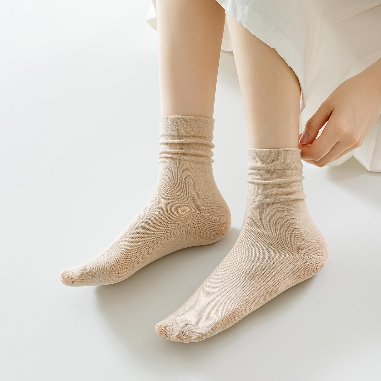 9 Pairs Women's Thin Athletic Socks - Soft Comfortable Breathable Crew Ankle Socks for Running, Yoga & Daily Wear