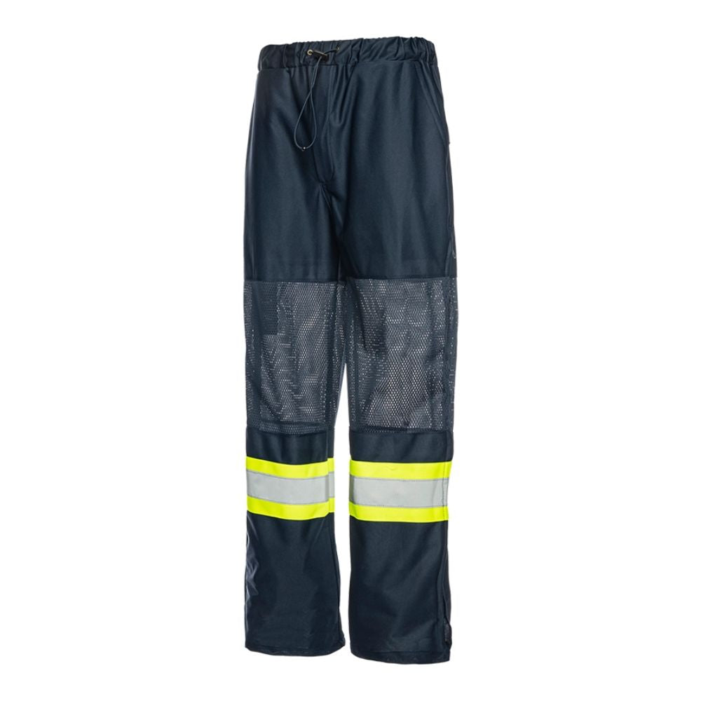 High Visibility Men's Mesh Work Pants - Reflective Safety Pants for Construction & Road Work | Comfortable Breathable TB01N Navy Blue | Ideal for Night Shifts, Traffic Control & Outdoor Labor