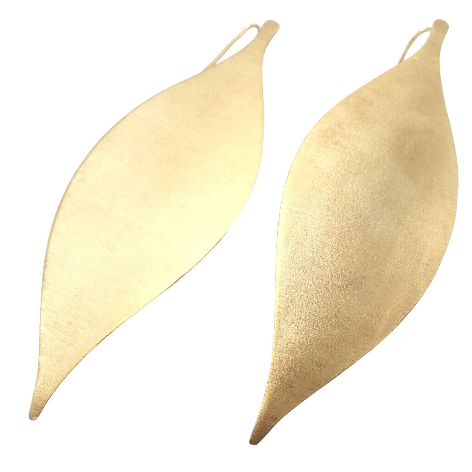 Authentic H. Stern 18k Yellow Gold Large Leaf Dangle Earrings - Luxury Statement Jewelry for Women, Perfect for Weddings, Parties & Special Occasions
