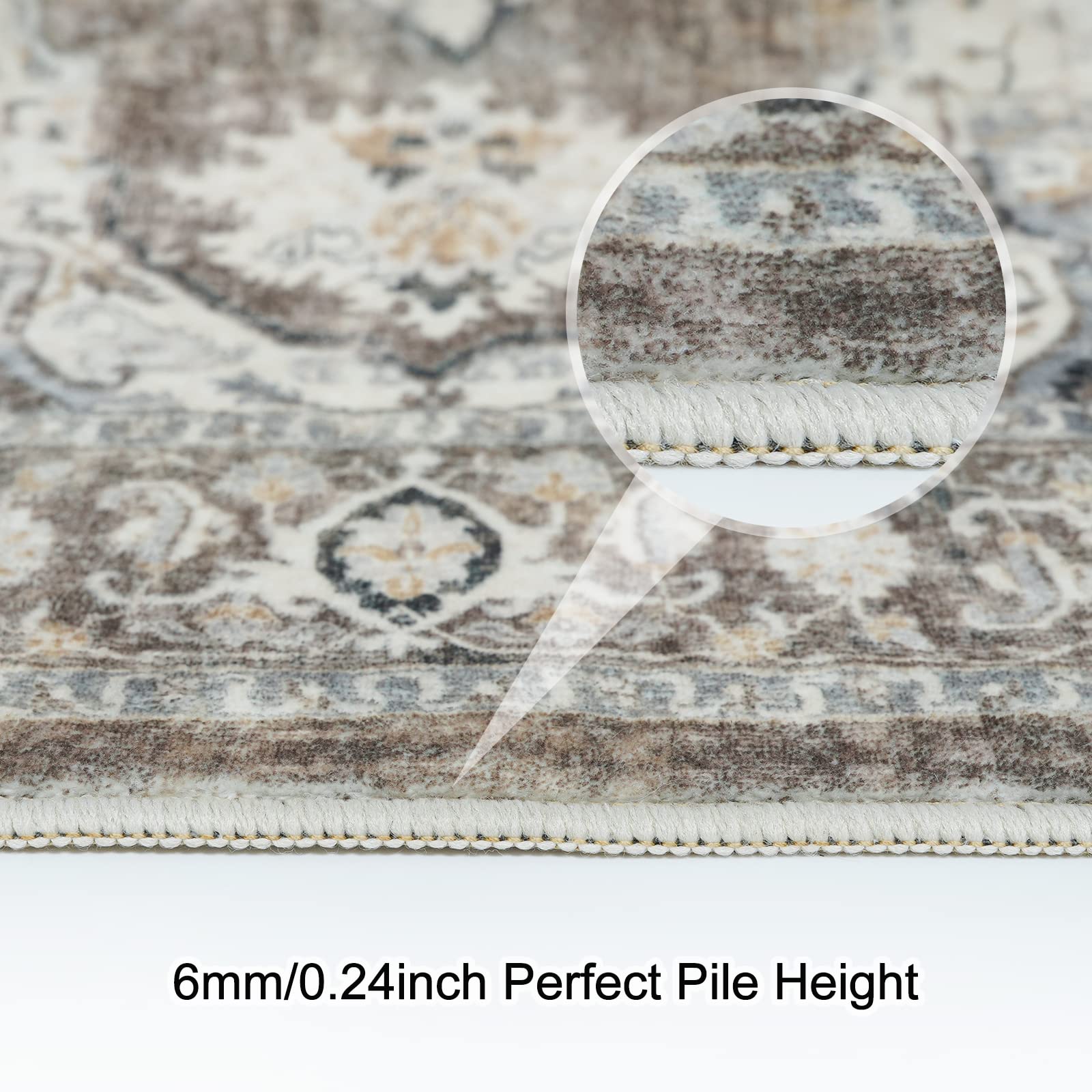 YOUFORTONG Washable 9x12 Area Rug - Ultra Soft Non-Slip Waterproof Carpet for Living Room, Bedroom & Hardwood Floors | Machine Washable, Pet & Kid Friendly (Beige, 9'x12') - Perfect for Cozy Home Decor, Dorm Rooms & High Traffic Areas