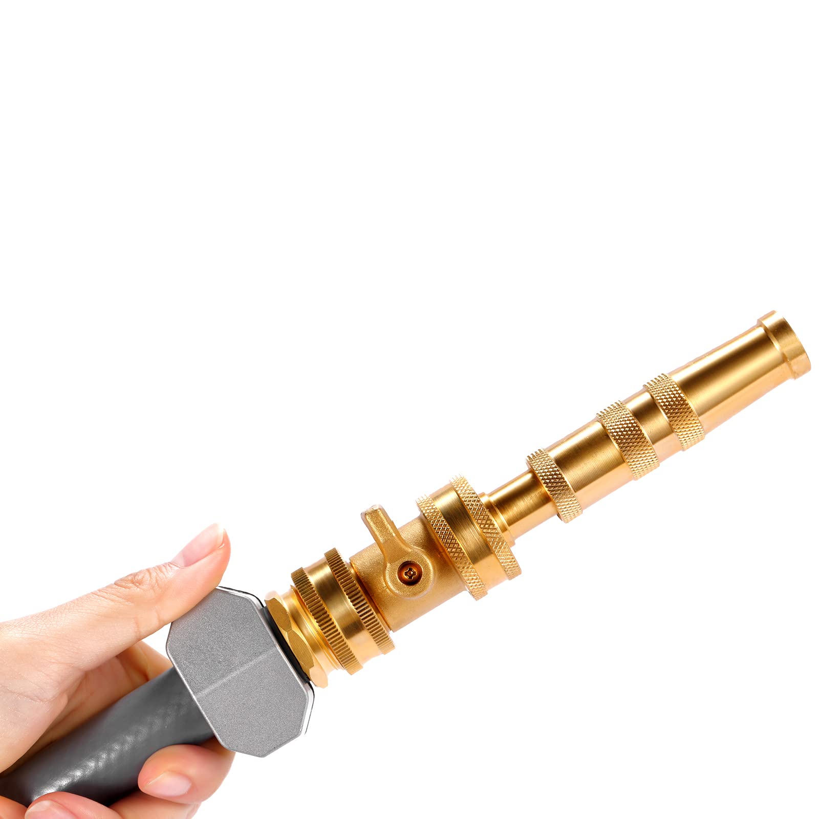 Heavy Duty 3/4 Inch Solid Brass Garden Hose Shut Off Valve - 2 Pack for Outdoor Watering, Lawn Irrigation & Car Washing
