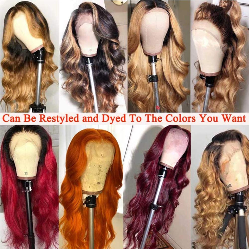 13x5x1 Lace Front Human Hair Wig with Baby Hair - 150% Density Body Wave 28 Inch T Part Lace Wig for Women - Natural Black Hairline - Perfect for Daily Wear, Parties, Cosplay and Special Occasions